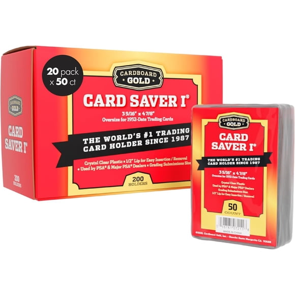 Cardboard Gold Card Saver 1 tarjetero semirrígido, 200 unidades