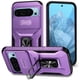 thumbnail image 1 of Funda Armada para Google Pixel 9 Pro con Tapa Deslizante y Soporte Magnético Giratorio Morado, 1 of 5
