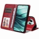 thumbnail image 5 of Funda Billetera para Xiaomi Redmi Note 14 5G con Porta Tarjetas y Soporte Ajustable Rojo, 5 of 5