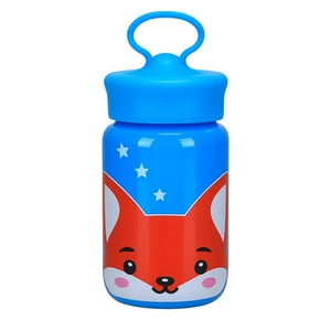 Estilodomus - Botella Infantil De Vidrio Foxy 340Ml - Azul