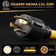 thumbnail image 3 of Cable de alimentación MOMUZLLY L14-30P a 6-50R 30 cm 220 V, 3 of 9