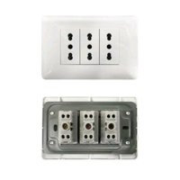 Irm - Enchufe Corriente 2Rl Blanco 16A 250V Corriente Triple Segura Y Resistente Instalaciones Certificado