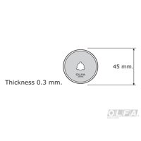 Olfa - Cuchillo Rotativo De 45Mm. Para Tela