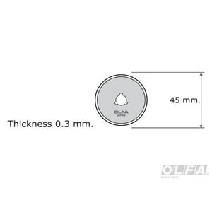 Olfa - Cuchillo Rotativo De 45Mm. Para Tela