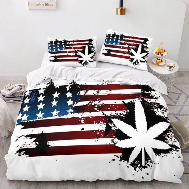 WEED Bedding Set Single Twin Full Queen King Size Maple leaf Bed Set Aldult Kid Bedroom Duvetcover Sets 3D 3Bed Sheets