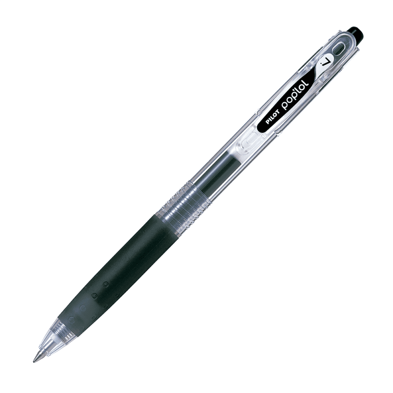 Pilot - 12 Un. Lapiz Gel Pop´lol Negro 0.7 Mm.