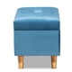 thumbnail image 5 of Otomana Baxton Studio Elias de terciopelo azul celeste, 5 of 9