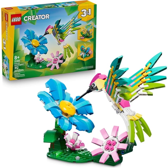 LEGO Creator 3 en 1 31384 Colibrí Colorido Set de Construcción