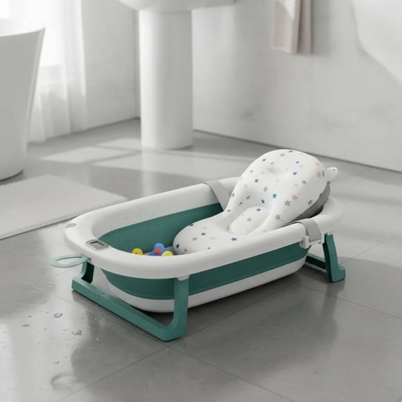 Bañera Plegable Bebé + Malla + Termómetro | Jagima Rosa Bañera Digital verde Talla única