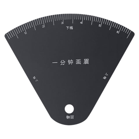 Magideal - Plantilla De Acero Inoxidable Para Dar Forma A Las Cejas, Herramienta Simétrica De Maquillaje, Accesorio Ligero De Tamaño De Viaje, Plantilla Negra Pa