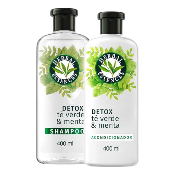 Pack Shampoo Y Acond. Te Verde Detox Herbal Essences 400Ml