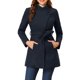 thumbnail image 1 of INSPIRE CHIC Abrigo Largo Clásico de Mujer con Cuello Alto, Manga Larga, Cinturón de Invierno, Talla L, Azul Oscuro, 1 of 7