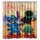 thumbnail image 1 of Cortina de ducha de cartón Lilo y Stitch, juego de cortina de baño con ganchos, tamaño 66 x 72 pulgadas, 1 of 3