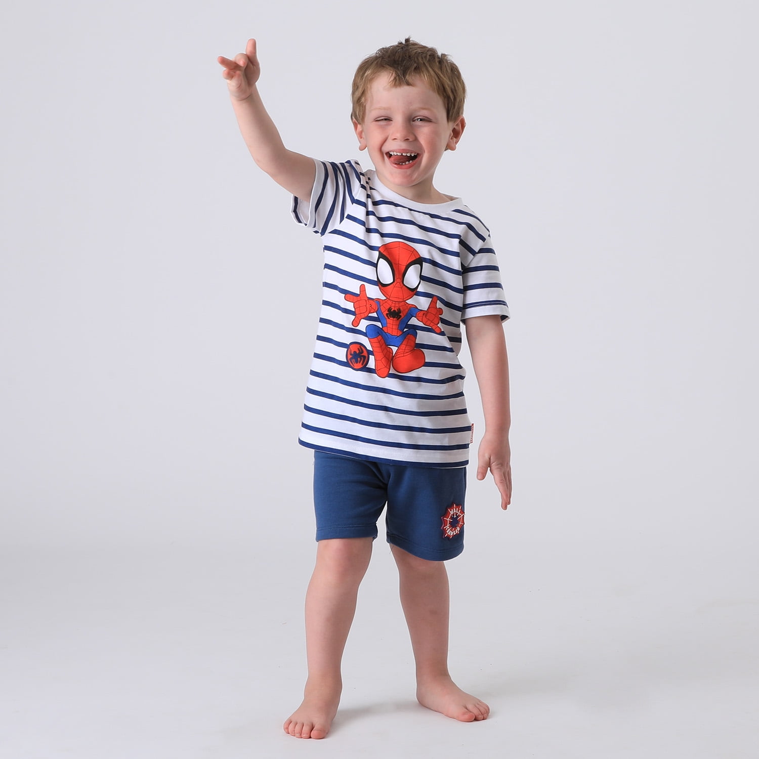 Conjunto Niño Azul Spiderman Jump Rayas Marvel