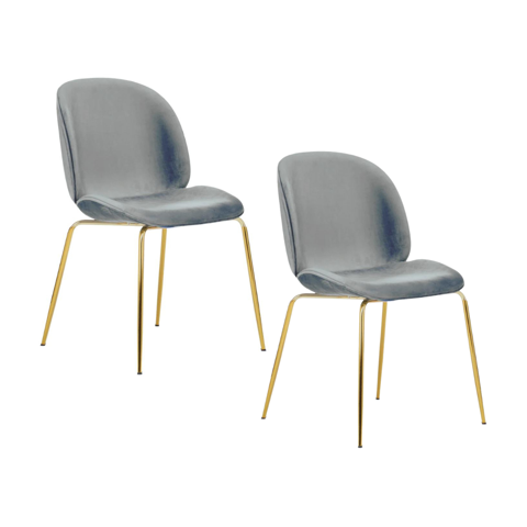 Habita2 Chile - Sillas Berlin Gold Gris - 2 Unid