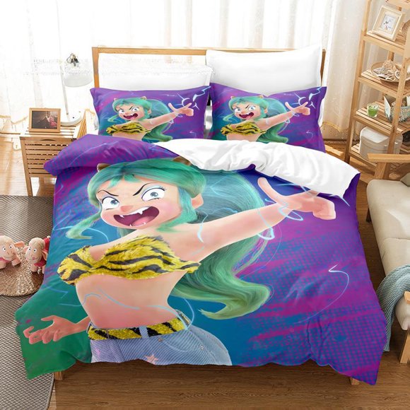 Urusei Yatsura Lum Bedding Set Single Twin Full Size Bed Set Adult Kid Bedroom Duvet cover Sets Anime Bed Sheet Set Bed Sheets