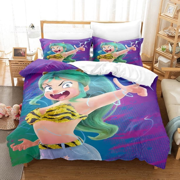 Urusei Yatsura Lum Bedding Set Single Twin Full Size Bed Set Adult Kid Bedroom Duvet cover Sets Anime Bed Sheet Set Bed Sheets
