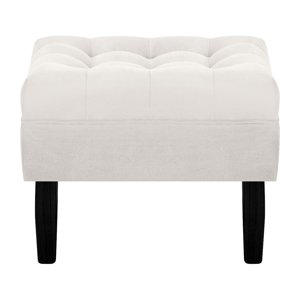 Bodevir - Pouf Wood 1C Felpa 00 Crudo