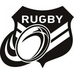 Rienda Libre Graphics - Decomural Rugby Badge Rugby Ball Ws-19018