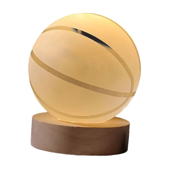 Lámpara de Mesa de Luz Nocturna con Bola de Cristal 3D, Lámpara de Noche con Bola de Cristal, Juguetes de Aprendizaje para Escritorio, Regalo de Cumpl , Básquet Baloncesto