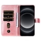 thumbnail image 5 of Funda con Cremallera para Motorola Moto E15, Carcasa Cartera de Cuero PU con Soporte y Tarjetero, 5 of 5