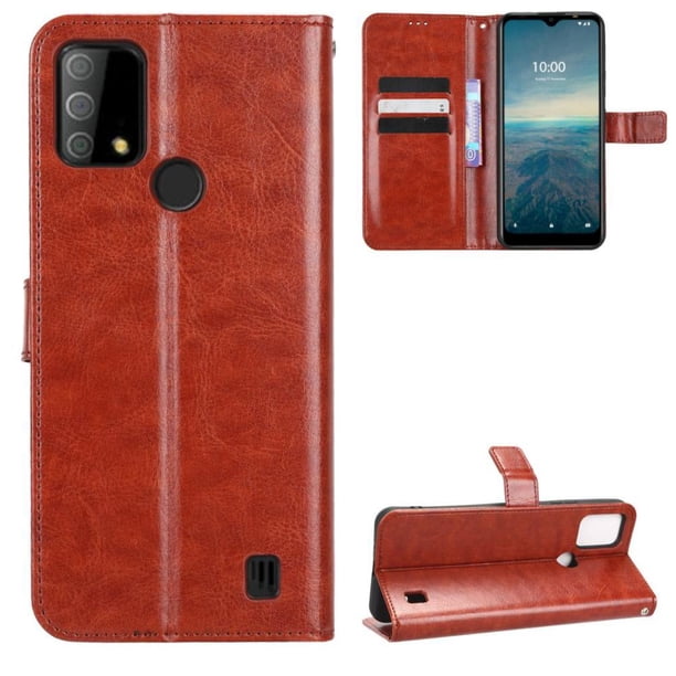 Funda tipo libro para Vodafone Smart V22, cartera todo‑en‑uno, funda multifuncional con tarjetero y correa de muñeca desmontable