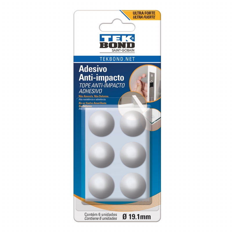 Tekbond - Topes De Muebles Gotas Gg - 19.1mm 6un. -