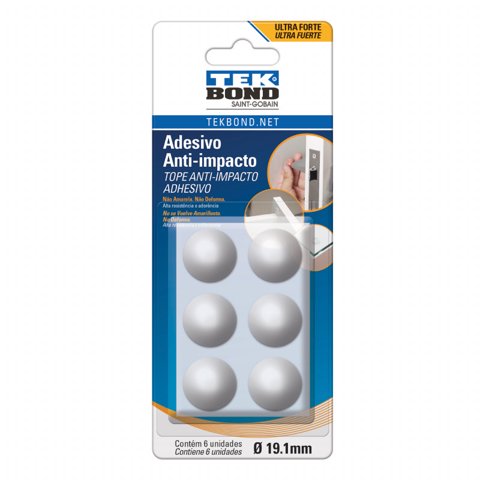 Tekbond - Topes De Muebles Gotas Gg - 19.1Mm 6Un. -