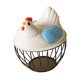 thumbnail image 1 of Cesta Para Huevos De Gallina, Bonita Cesta De Alambre De Metal Para Guardar Huevos De Gallina Para Encimera, Con Rayas Azules Y Negras, 1 of 5
