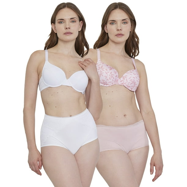 Sostén Mujer Bipack Print Copa B Blanco/Coral Corona