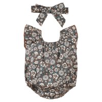 Bothyi - 2 Mamelucos Recién Nacidos Con Cuello Redondo Y Volantes Para Ropa De Juegos, Dormir, Vida Diaria