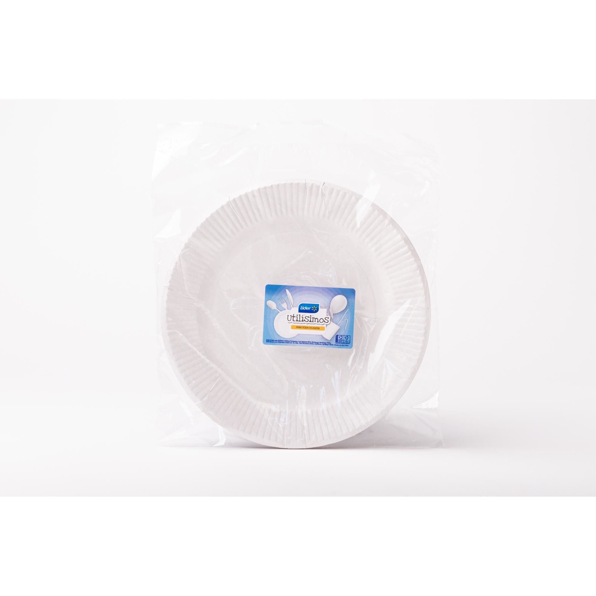 Plato Mediano Carton 12 Unidades Lider