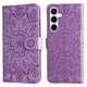 thumbnail image 1 of Funda tipo cartera FOXDOCK para Samsung Galaxy A35 , diseño girasol en relieve, cuero PU, cierre magnético, soporte y tarjetero, 1 of 5