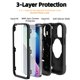 thumbnail image 3 of Funda KCJ para iPhone 14/13 de 6.1" negra con protectores, 3 of 7