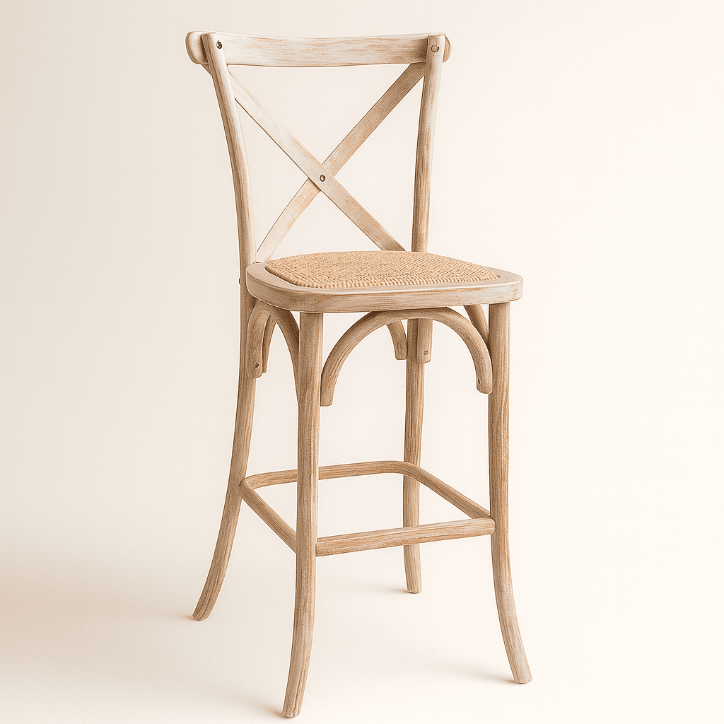 Oh! Mi Hogar ® - Taburete Crossback 66cm De Madera