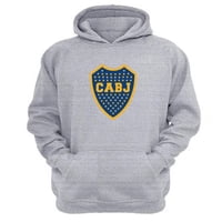 Genérico - Polerón Canguro Boca Juniors Gris Claro Talla M Unisex