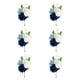 thumbnail image 5 of 6 piezas de ramilletes de boda con flores artificiales para hombre y mujer, elegantes y a la moda, para novias y novios, para fiestas y bodas., 5 of 5