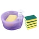 thumbnail image 2 of Dispensador De Jabón Y Soporte Para Fregadero 5 Esponjas Fregadero Lavavajillas Dispensador De Jabón Violeta, 2 of 3