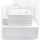 thumbnail image 1 of Platos desechables Aya White Square de 60 quilates para Navidad, 1 of 7