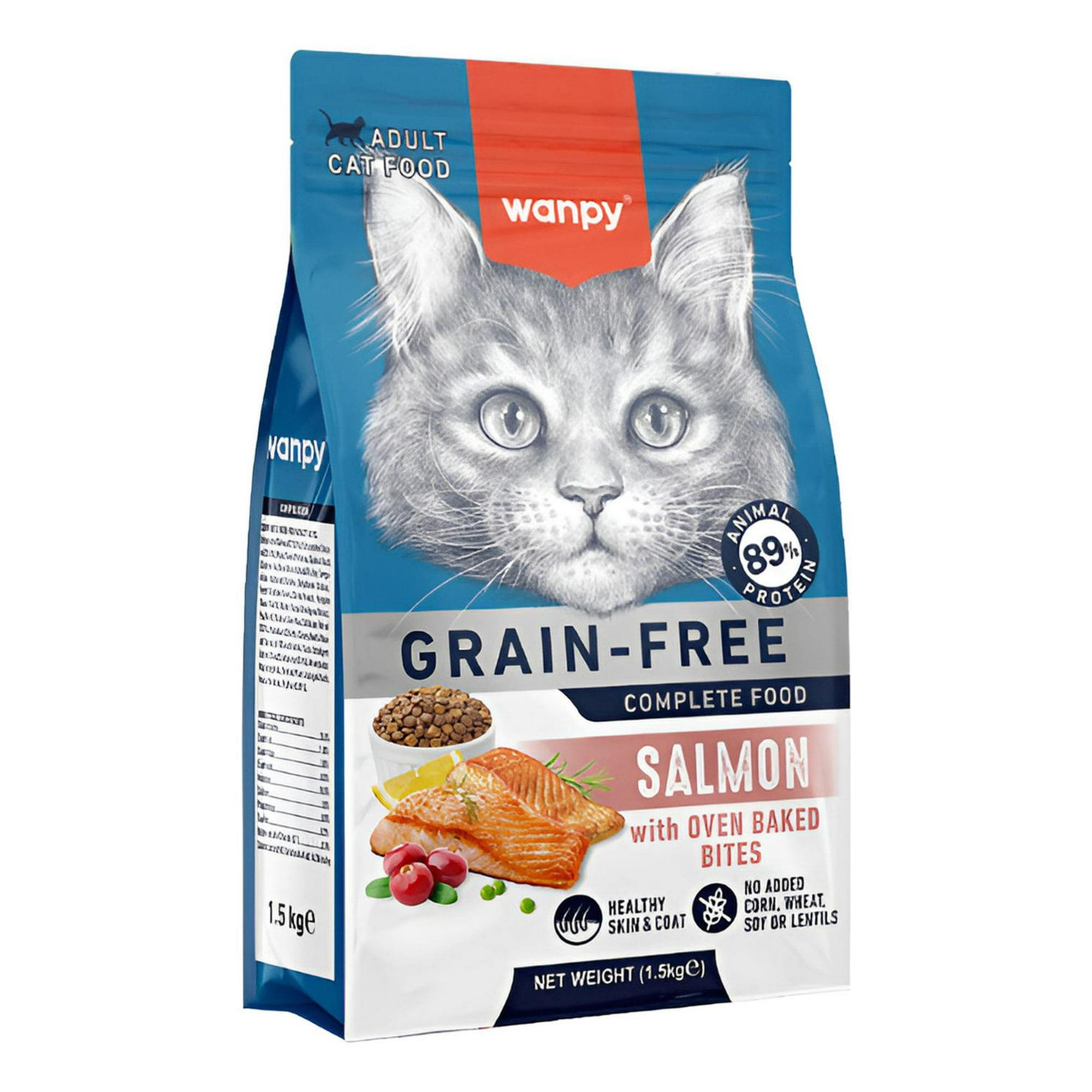 Snak - Wanpy Gato Adulto Salmón 1.5kg Alimento Seco Grain Free