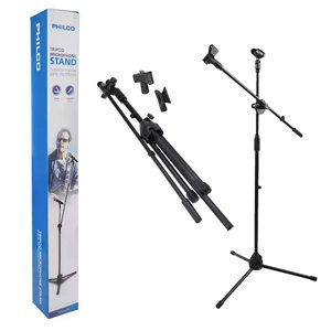 Philco - Atril Para Micrófono Boom Metálico Negro - Pb-F3