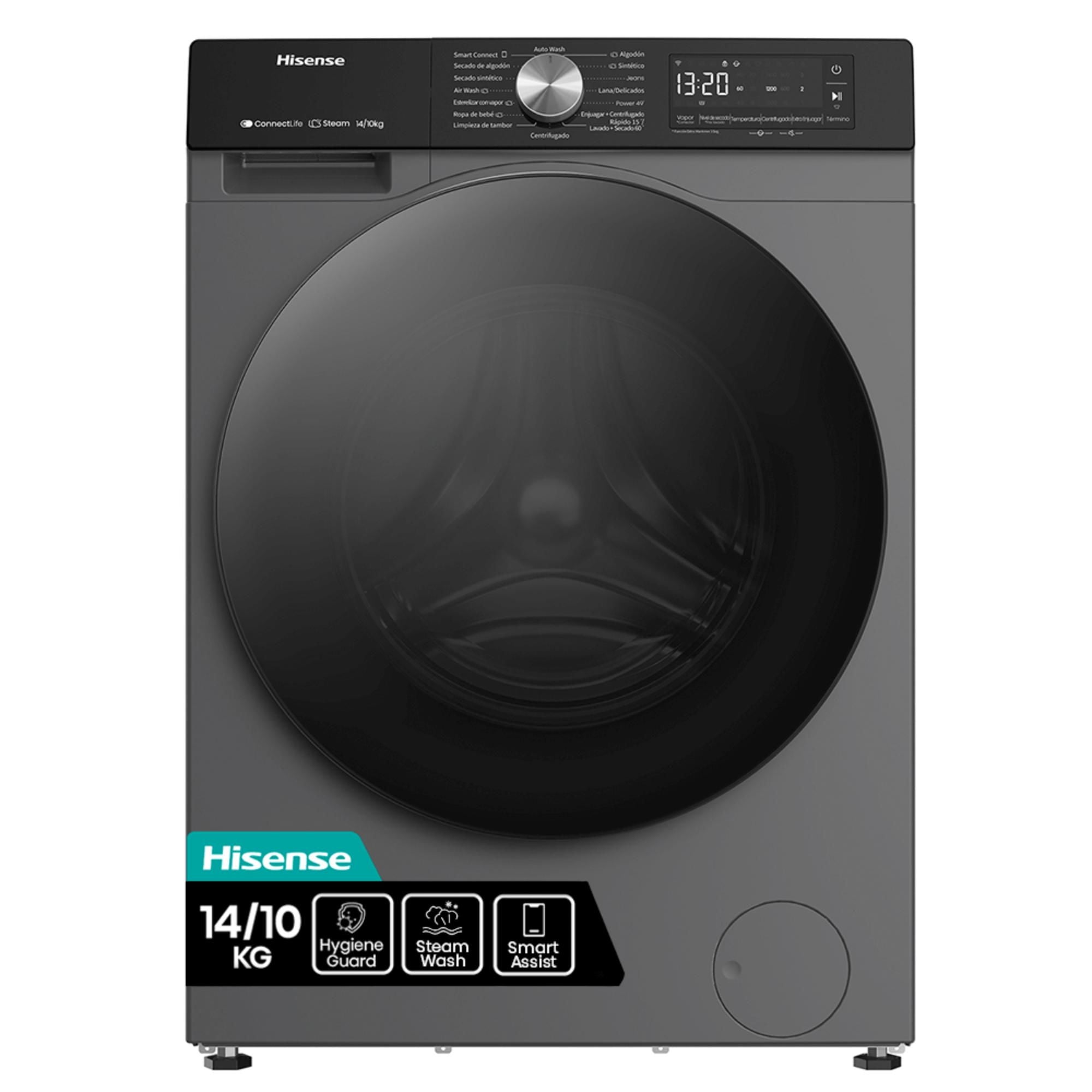 Hisense - Lavadora Secadora Wd3S1443Bt 14/10Kg Titanio