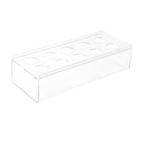 Bothyi - Cajas De Flores Titular De Agua Florero De Brotes Florero De Acrílico Para Escritorio Aniversario De Bodas 25X10X6Cm 10 Agujeros