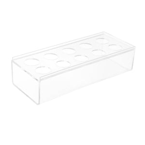 Bothyi - Cajas De Flores Titular De Agua Florero De Brotes Florero De Acrílico Para Escritorio Aniversario De Bodas 25X10X6Cm 10 Agujeros