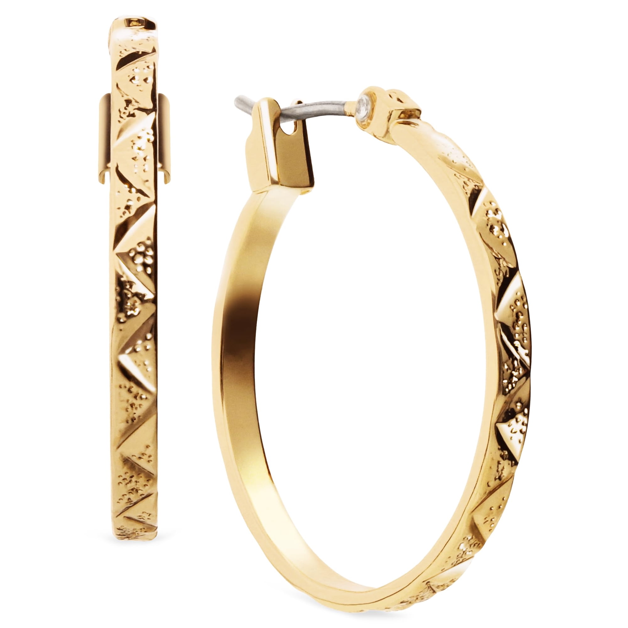 Pendientes Anne Klein Con Forma De Aro En Forma De Hoja Dorada Para Mujer