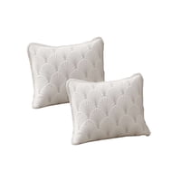 Genérico - Set De 2 Fundas De Cojin Serie Abanico 30X50 Cm Blanco