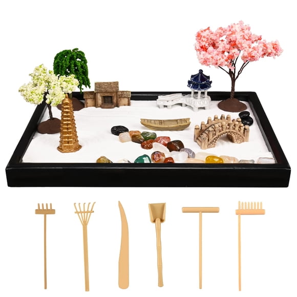 Zen Garden Yoquare Mini White Sand con accesorios