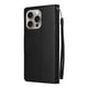 thumbnail image 4 of Funda Cartera para iPhone 15 Pro Max con Tarjetero, Soporte y Cordón - Protección Negro, 4 of 6