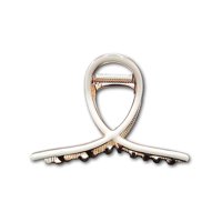 Besty - Traba Metálica Garra Grande Para Cabello Resina Blanco Hueso