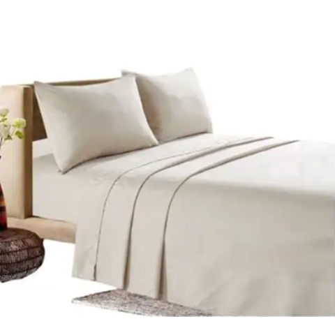 Genérico - Sabanas 200 Hilos 2 Plazas Beige